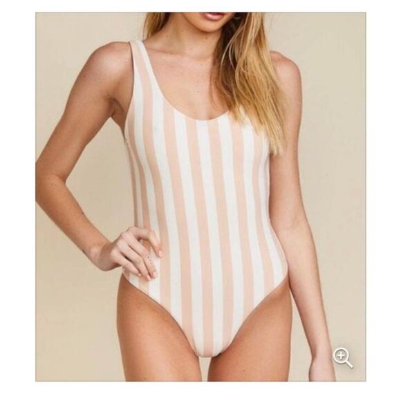 Dippin’ Daisy Swimwear Scoop-neck High-cut One Piece Swimsuit- Apricot/nude - Picture 9 of 13